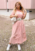 Gossamer Pink Women's Button Down Casual Babydoll Vacation Denim Long Dresses