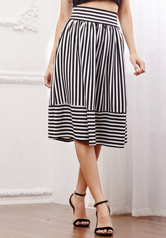 Striped Midi Skirt
