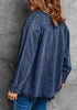 Bay Blue Button Down Tunic Denim Shirt Jacket