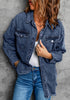 Bay Blue Button Down Tunic Denim Shirt Jacket