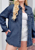 Bay Blue Button Down Tunic Denim Shirt Jacket