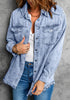 Roadnight Blue Button Down Tunic Denim Shirt Jacket
