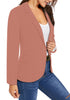 Womens Notched Lapel Pockets Button Work Office Blazer Jacket Suit
